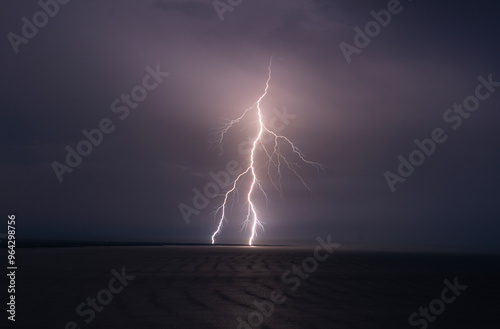 Lightning over Pacific Ocean
