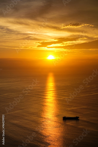 Sunset in Pacific Ocean