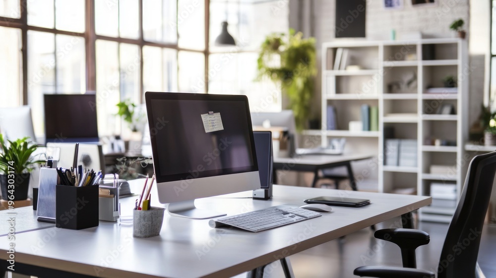 Naklejka premium Modern Office Workspace