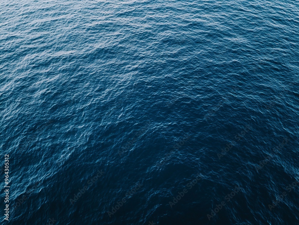 Obraz premium Aerial View of the Open Ocean with Subtle Wave Patterns