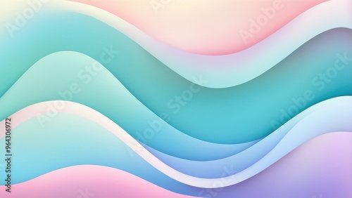 Abstract wavy design with soft pastel colors for backgrounds or graphics.