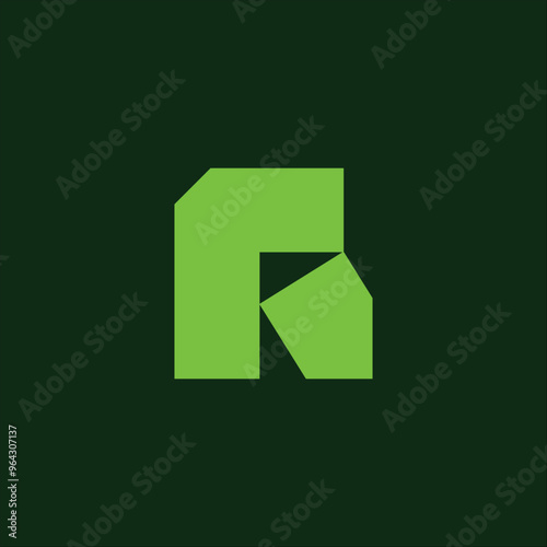 Letter R abstract logo design