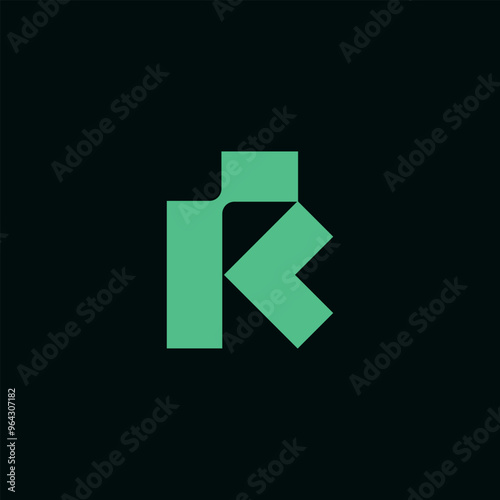 Letter RK combination logo design