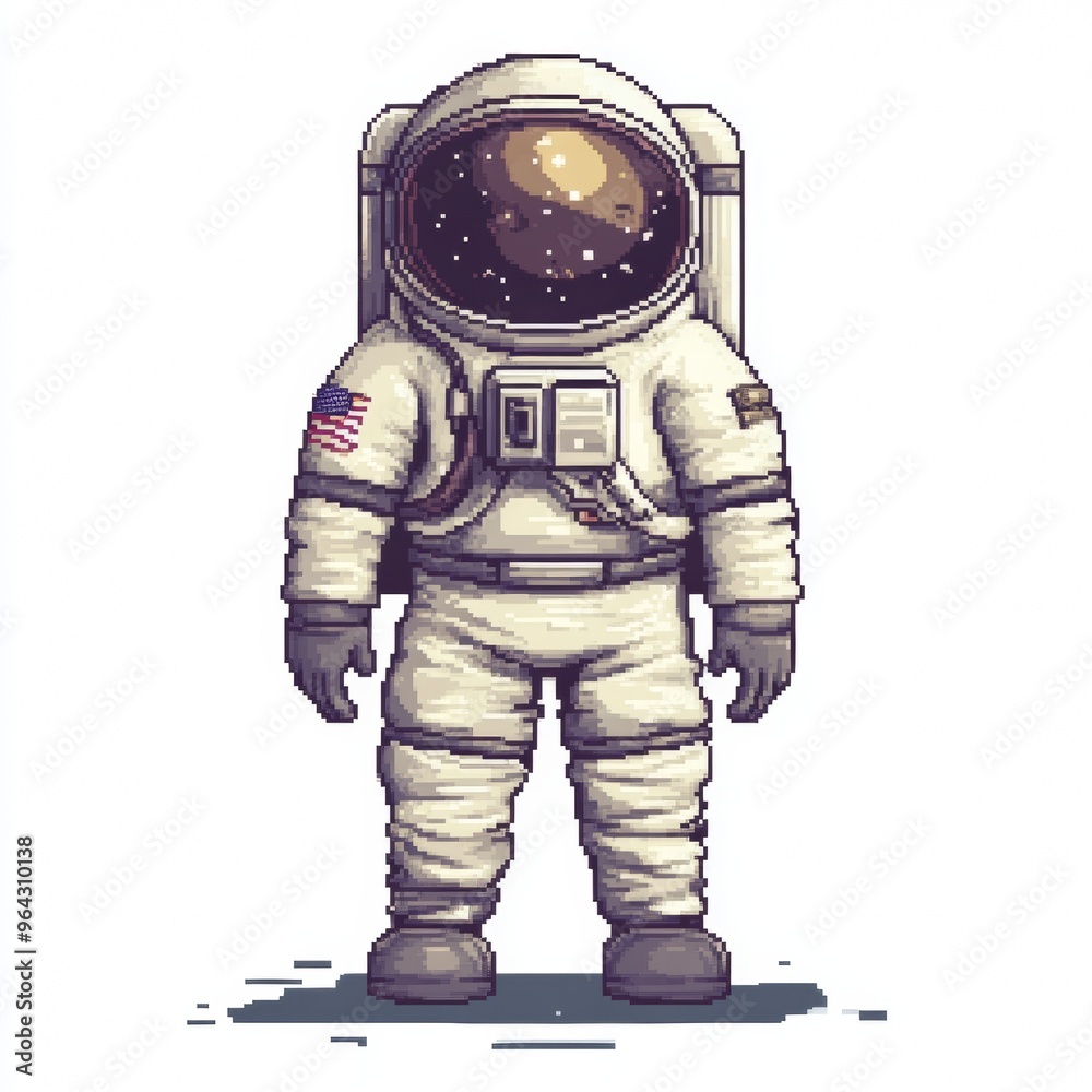 Pixel Art Cosmonaut - 8-Bit Spaceman Character Icon Pixel Art Cosmonaut - 8-Bit Spaceman Character Icon
