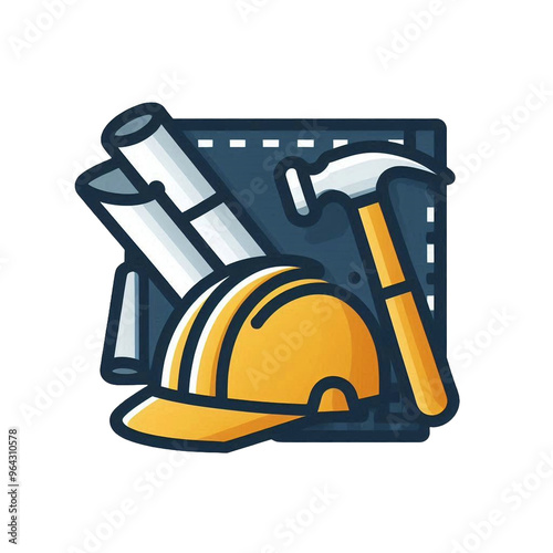set of tools  isolated on transparent background - Generative AI