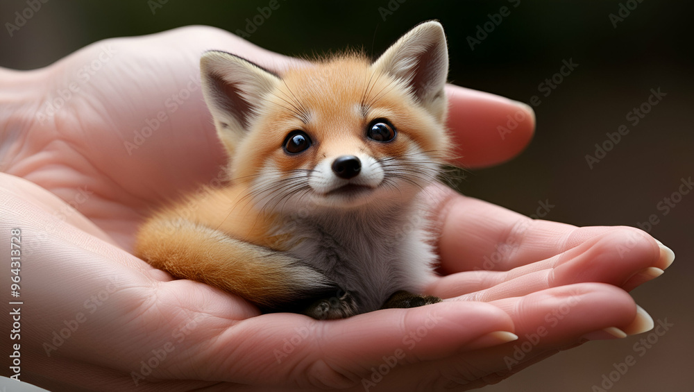 red fox in the hand red fox in the hand