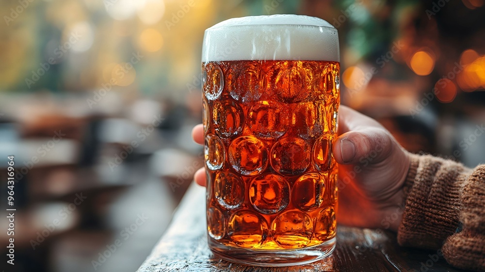 a hand holding a glass of beer. a hand holding a glass of beer.
