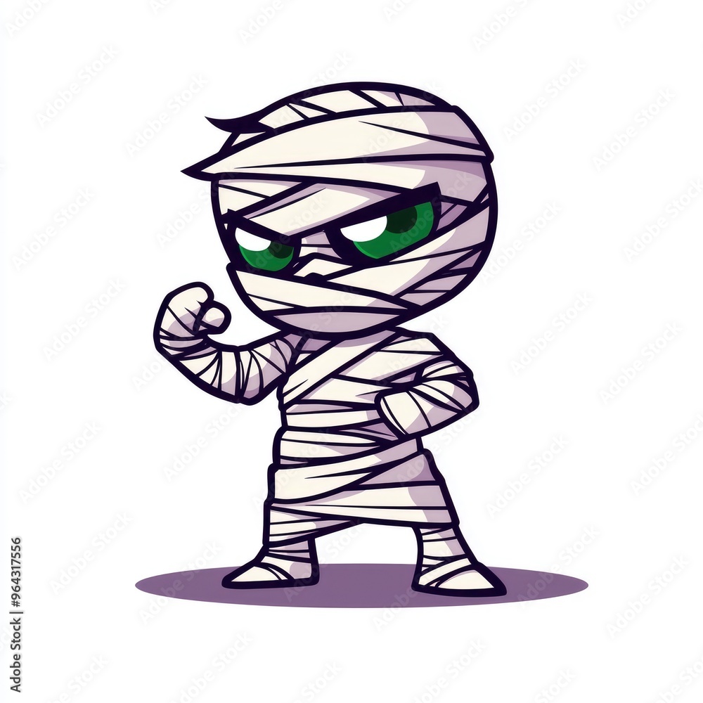 Obraz premium Cute Cartoon Mummy Character Illustration