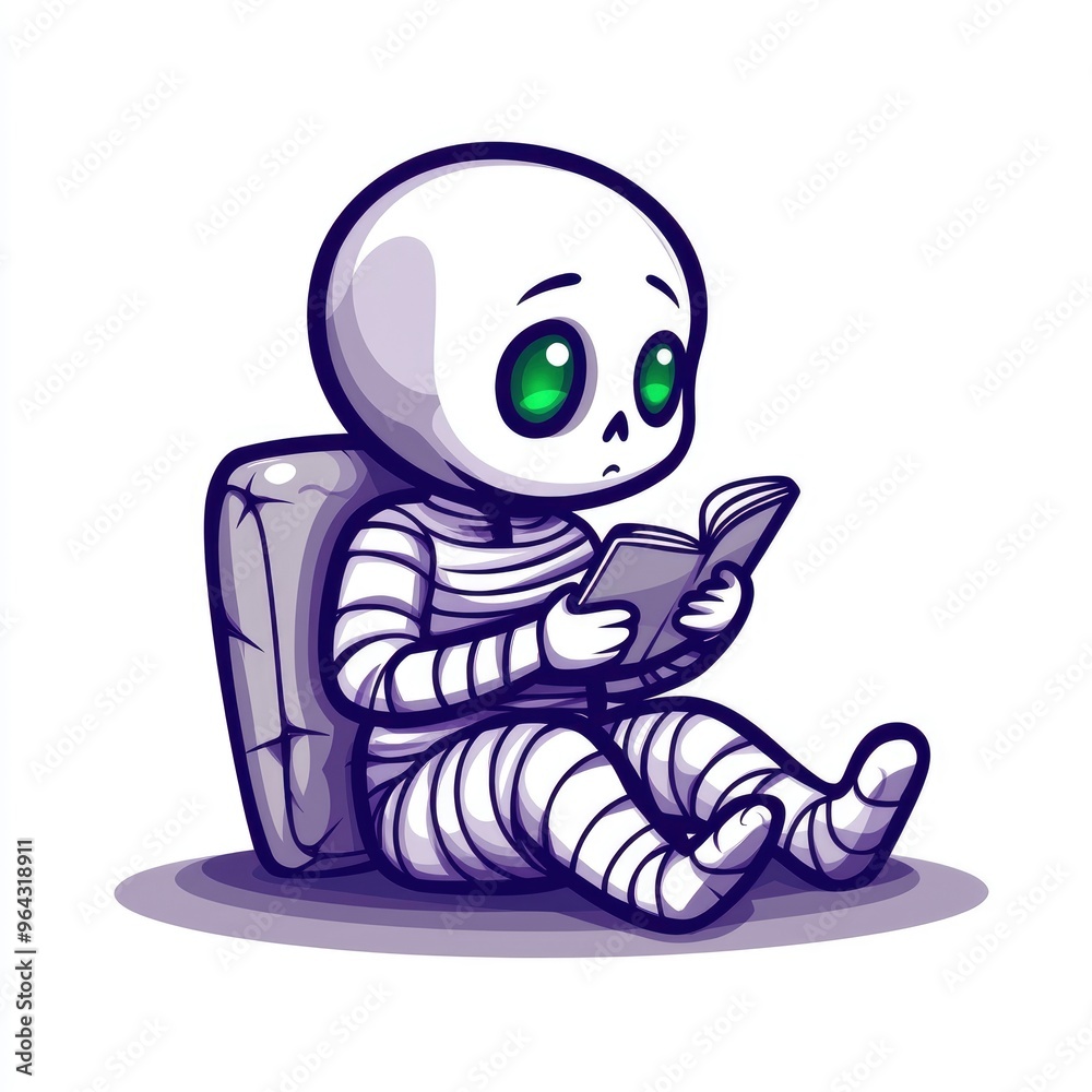 Obraz premium Mummy Reading a Book