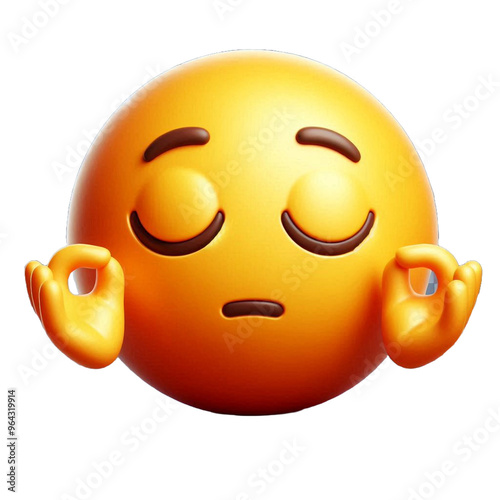 emoji 3d smiley face smile isolated on transparent background - Generative AI	