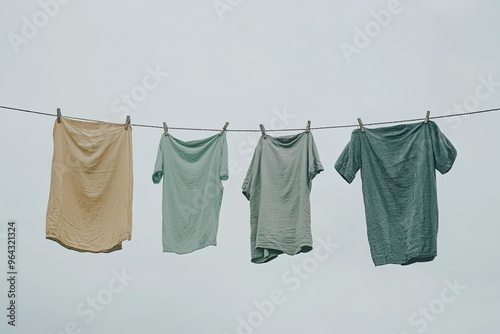 Low angle view of clothes drying on clothesline