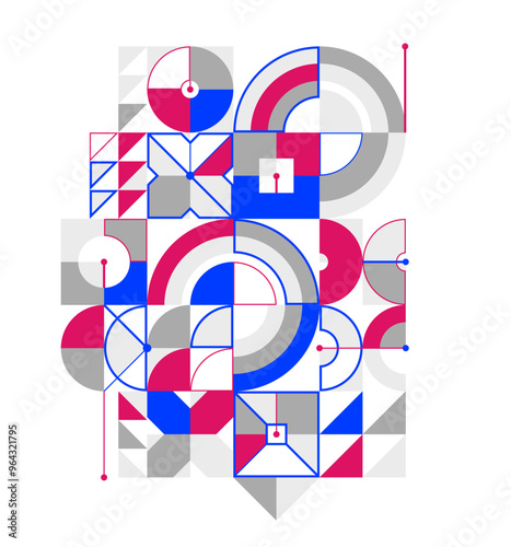 Bauhaus style abstract geom...