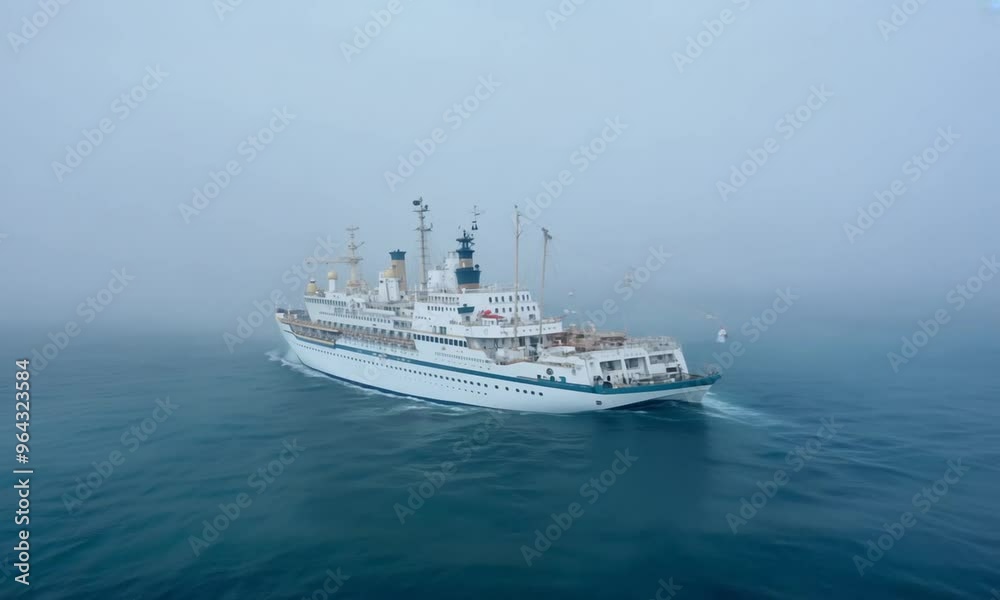 White yacht sails across the ocean, a symbol of luxury and adventure White yacht sails across the ocean, a symbol of luxury and adventure