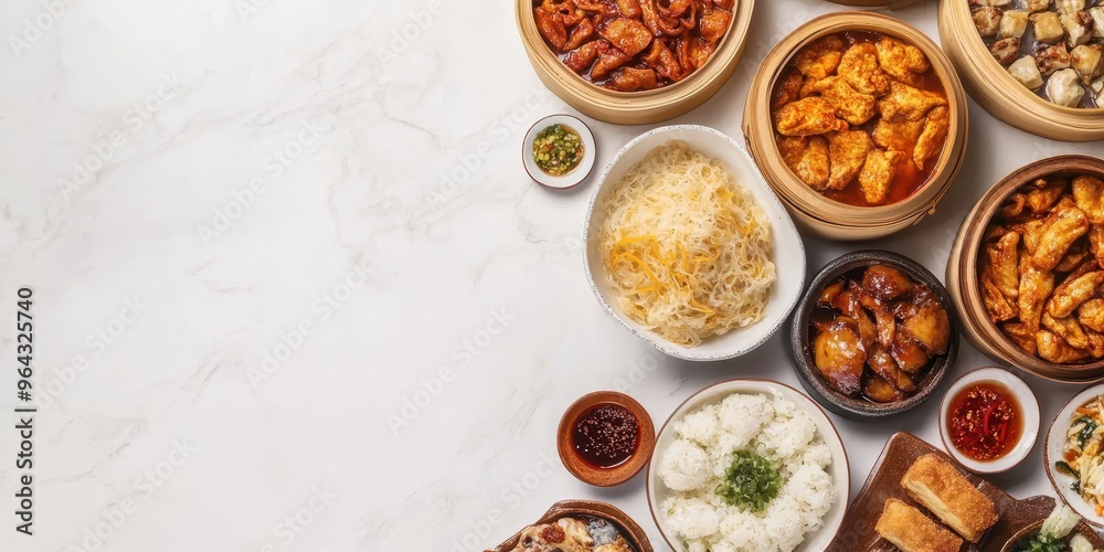 A vibrant array of delicious food served in bowls, showcasing various dishes perfect for a feast or family gathering. A vibrant array of delicious food served in bowls, showcasing various dishes perfect for a feast or family gathering.