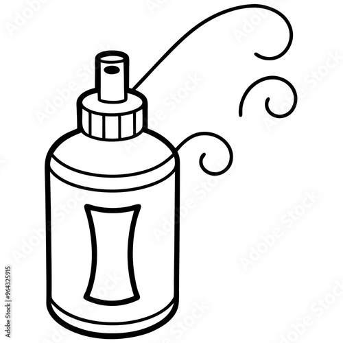Air freshener outline coloring book page line art illustration digital drawing
