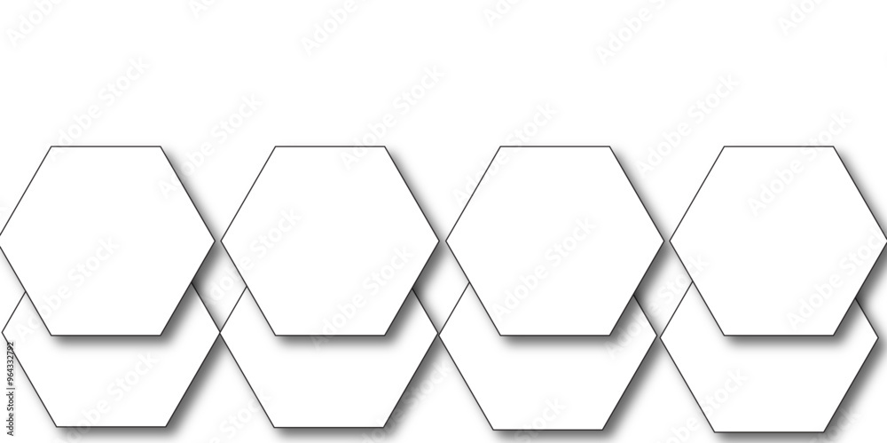 White hexagon 3D background texture. modern abstract polygonal pattern. 3d rendering illustration. Futuristic abstract banner. white and black lines 3d Hexagonal. honeycomb white Background. White hexagon 3D background texture. modern abstract polygonal pattern. 3d rendering illustration. Futuristic abstract banner. white and black lines 3d Hexagonal. honeycomb white Background.
