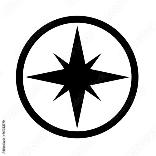 compass icon vector with trendy design