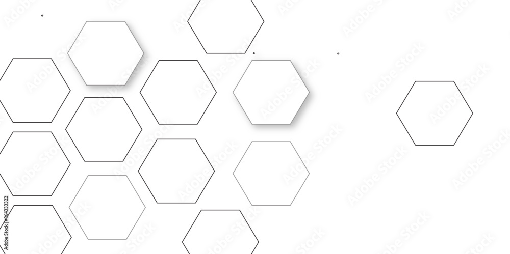 White hexagon 3D background texture. modern abstract polygonal pattern. 3d rendering illustration. Futuristic abstract banner. white and black lines 3d Hexagonal. honeycomb white Background. White hexagon 3D background texture. modern abstract polygonal pattern. 3d rendering illustration. Futuristic abstract banner. white and black lines 3d Hexagonal. honeycomb white Background.