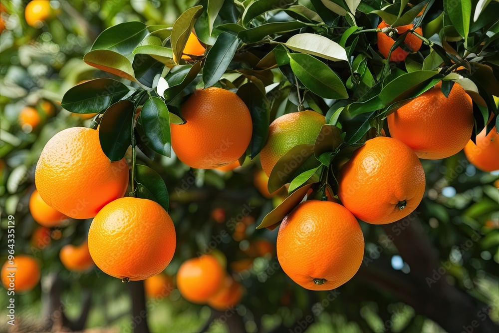 Bright Oranges Harvested from the Grove... Fresh Organic Citrus Fruit Bright Oranges Harvested from the Grove... Fresh Organic Citrus Fruit