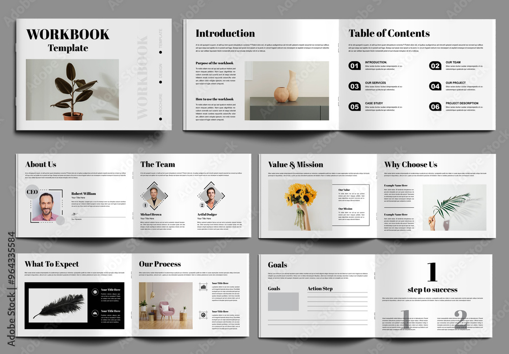 Workbook Template Layout Stock Template | Adobe Stock