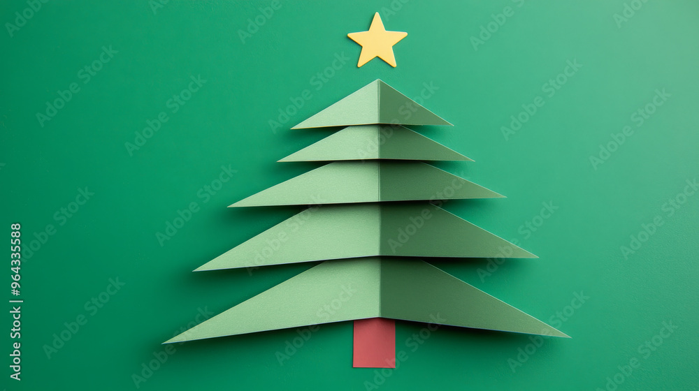 This card features a Christmas tree made by cutting out paper. It's a fun and easy craft project to make for the holidays. This card features a Christmas tree made by cutting out paper. It's a fun and easy craft project to make for the holidays.