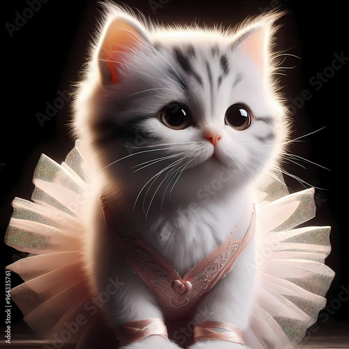 Cute cat ballerina