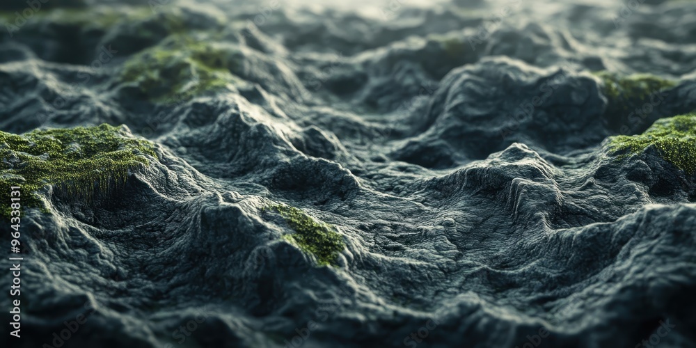 A close-up view of textured surface with moss, showcasing intricate details of nature in high resolution. A close-up view of textured surface with moss, showcasing intricate details of nature in high resolution.