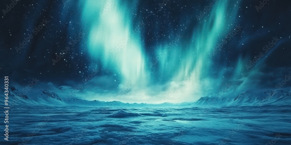 custom made wallpaper toronto digitalA mesmerizing display of the aurora borealis over tranquil waters, creating a magical and serene night scene.