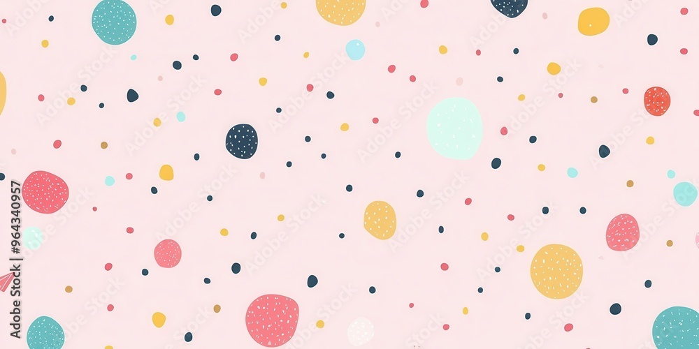 A playful pattern featuring colorful dots on a soft pink background, perfect for creative and vibrant design projects. A playful pattern featuring colorful dots on a soft pink background, perfect for creative and vibrant design projects.
