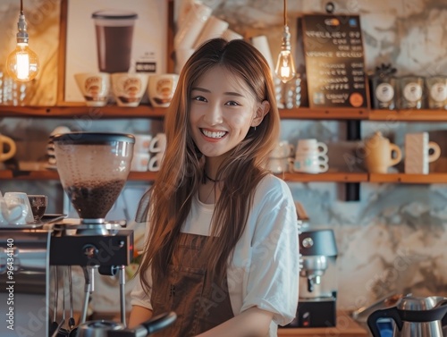 woman in a restaurant