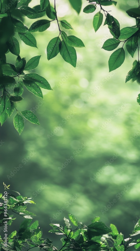 Obraz premium clean background with a soft-focus photo of a lush green forest