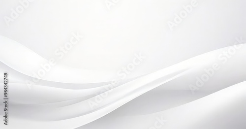 Abstract white wave-like pattern on a white background.