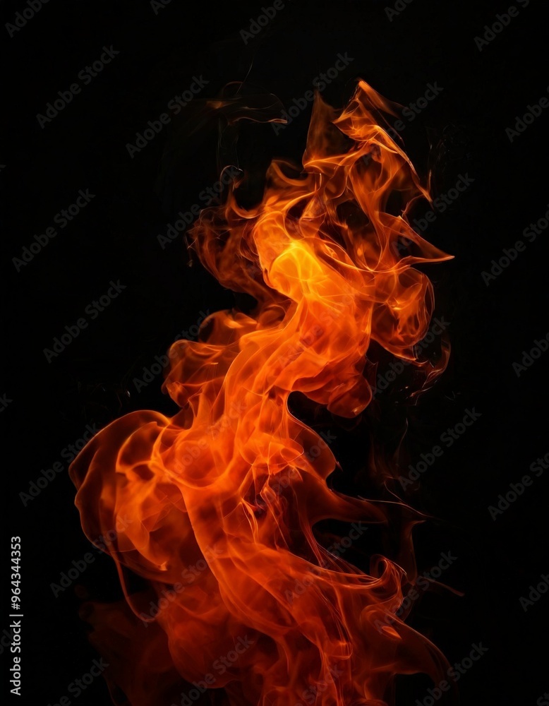 a vibrant, swirling flame with a dynamic and appearance, set against a stark black background. a vibrant, swirling flame with a dynamic and appearance, set against a stark black background.