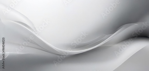 Abstract white wave-like pattern on a white background.