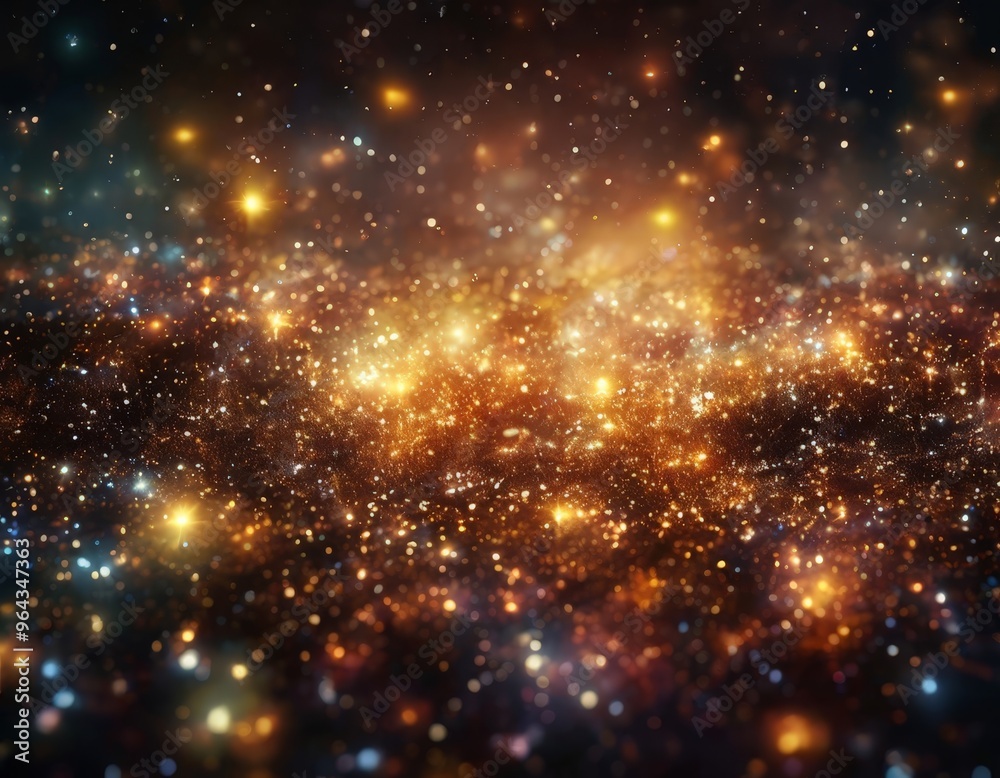 Fototapeta premium a starry night sky filled with numerous twinkling stars, creating a sense of depth and vastness. The stars vary in size and brightness, with some appearing closer to the viewer