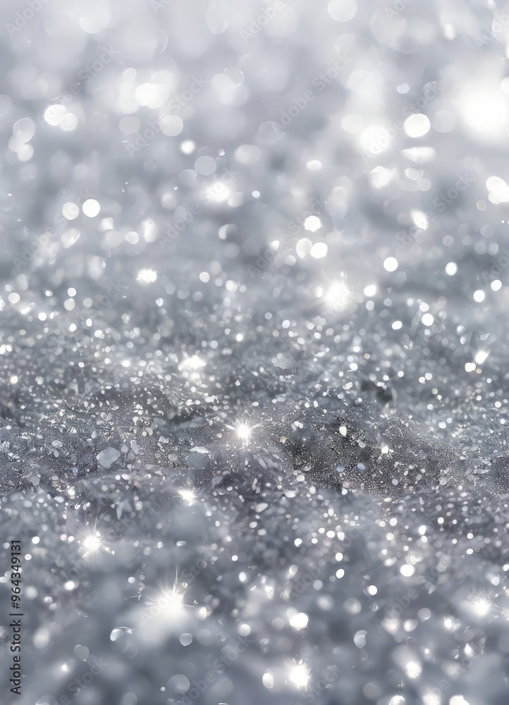 A close-up view of a textured surface with a sparkling, glittery effect, resembling a snowy or icy surface. A close-up view of a textured surface with a sparkling, glittery effect, resembling a snowy or icy surface.