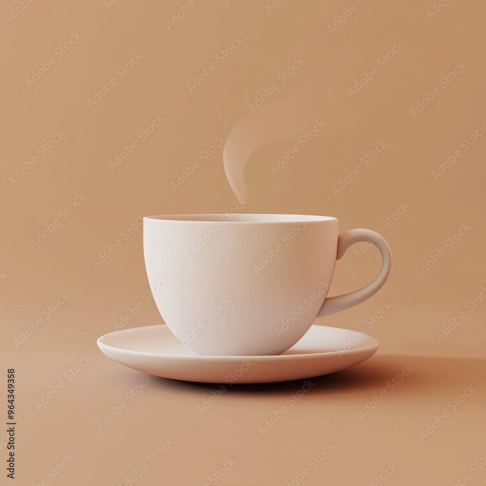 White cup with hot smoke. Realistic hot drink americano espresso tea cappuccino, morning breakfast. Clean 3d white cup, drinking element illustration White cup with hot smoke. Realistic hot drink americano espresso tea cappuccino, morning breakfast. Clean 3d white cup, drinking element illustration