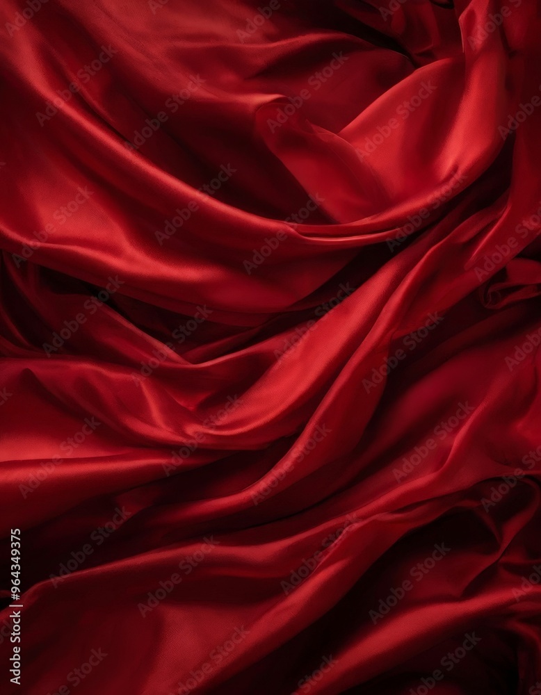 a close-up view of a red satin fabric, with its folds and creases creating a textured and flowing appearance. a close-up view of a red satin fabric, with its folds and creases creating a textured and flowing appearance.