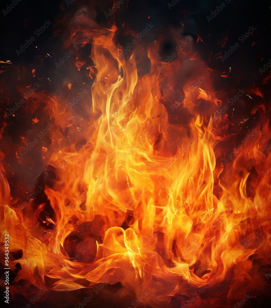 a dramatic scene of intense flames engulfing a dark background, creating a sense of raw power and energy. a dramatic scene of intense flames engulfing a dark background, creating a sense of raw power and energy.
