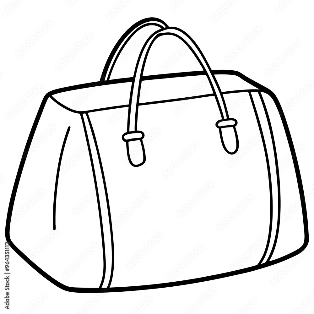 bag outline coloring book page line art illustration digital drawing bag outline coloring book page line art illustration digital drawing