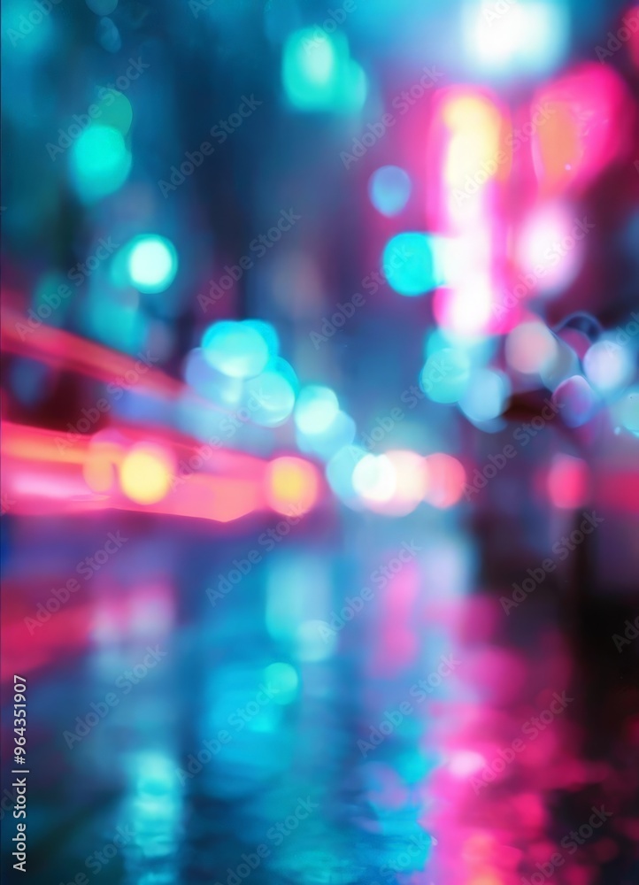a vibrant cityscape at night, with a blurred, bokeh effect that gives the scene a dreamy, ethereal quality. The city lights, in shades of blue, pink, and yellow, create a a vibrant cityscape at night, with a blurred, bokeh effect that gives the scene a dreamy, ethereal quality. The city lights, in shades of blue, pink, and yellow, create a