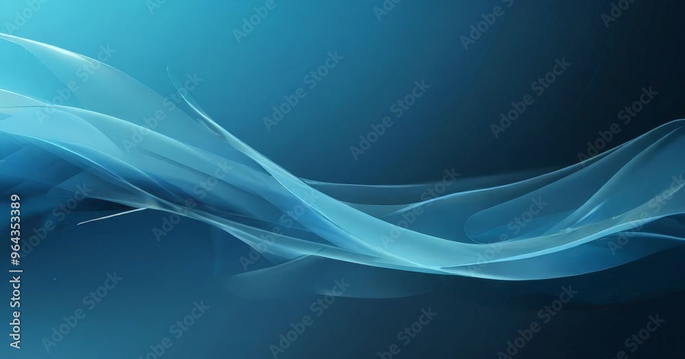 gradient of blue hues, transitioning from a deep, dark blue at the top to a lighter, more transparent blue towards the bottom. composed of curved lines and shapes, creating a