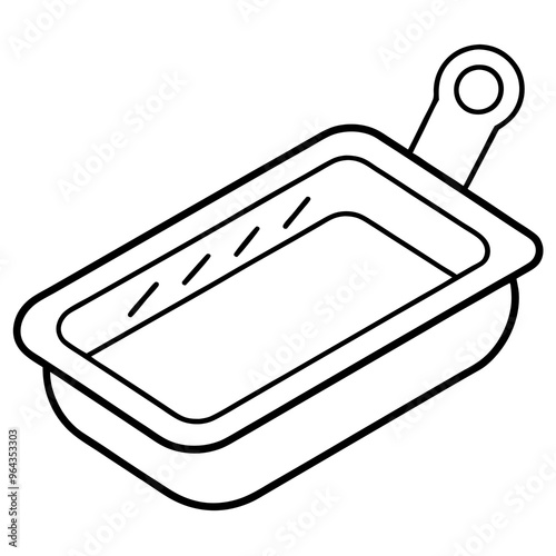 baking sheet outline coloring book page line art illustration digital drawing