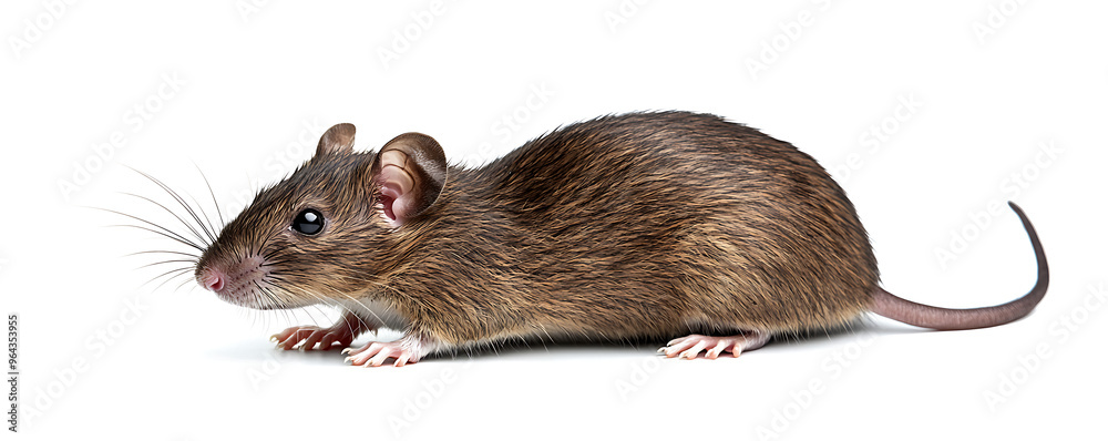Brown rat isolated on white background Brown rat isolated on white background