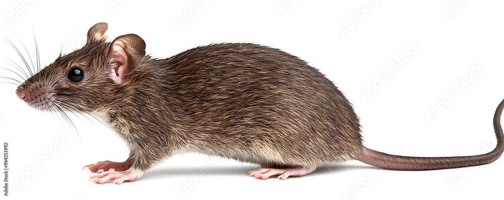 Brown rat isolated on white background Brown rat isolated on white background