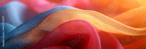 Abstract Colorful Fabric Waves with Soft Gradient Lighting