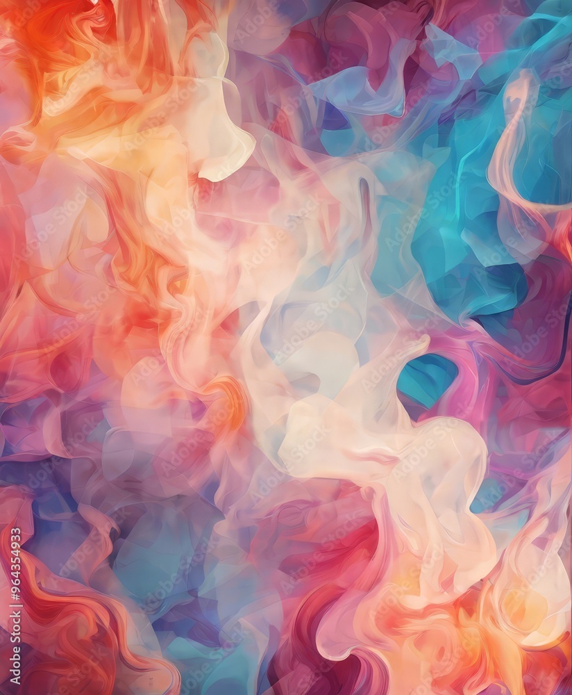 a vibrant abstract composition featuring swirling patterns of pink, orange, blue, and white hues, creating a dynamic and visually effect. a vibrant abstract composition featuring swirling patterns of pink, orange, blue, and white hues, creating a dynamic and visually effect.