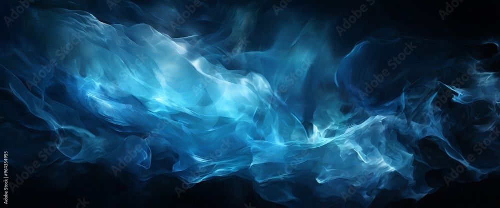 a swirling, ethereal blue and white pattern, resembling the movement of water or smoke, with a dark background. a swirling, ethereal blue and white pattern, resembling the movement of water or smoke, with a dark background.