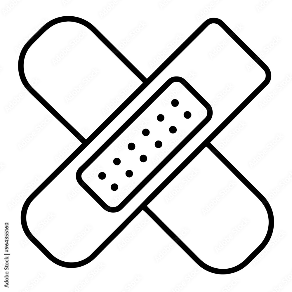band aid outline coloring book page line art illustration digital drawing band aid outline coloring book page line art illustration digital drawing