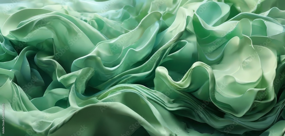 a close-up view of a fabric with a soft, flowing texture in a light green color. The fabric appears to be made of a material that resembles silk or satin, with a slightly a close-up view of a fabric with a soft, flowing texture in a light green color. The fabric appears to be made of a material that resembles silk or satin, with a slightly
